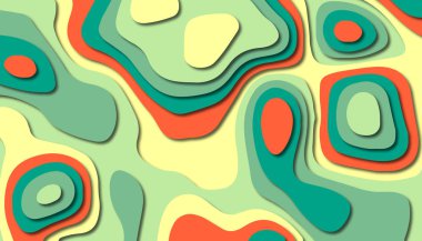 3D soyut kağıt sanat tarzı, iş sunumları, el ilanları, posterler, baskılar, dekorasyon, kartları, broşür kapak için tasarım düzen