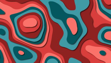 3D soyut kağıt sanat tarzı, iş sunumları, el ilanları, posterler, baskılar, dekorasyon, kartları, broşür kapak için tasarım düzen