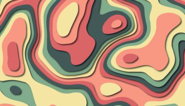 3D soyut kağıt sanat tarzı, iş sunumları, el ilanları, posterler, baskılar, dekorasyon, kartları, broşür kapak için tasarım düzen