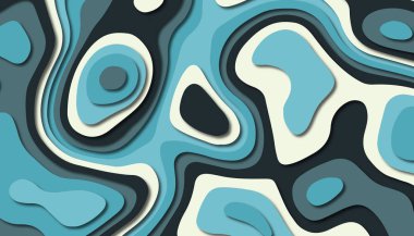 3D soyut kağıt sanat tarzı, iş sunumları, el ilanları, posterler, baskılar, dekorasyon, kartları, broşür kapak için tasarım düzen