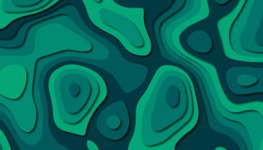 3D soyut kağıt sanat tarzı, iş sunumları, el ilanları, posterler, baskılar, dekorasyon, kartları, broşür kapak için tasarım düzen