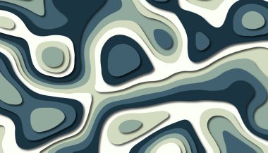 3D soyut kağıt sanat tarzı, iş sunumları, el ilanları, posterler, baskılar, dekorasyon, kartları, broşür kapak için tasarım düzen