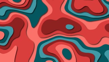 3D soyut kağıt sanat tarzı, iş sunumları, el ilanları, posterler, baskılar, dekorasyon, kartları, broşür kapak için tasarım düzen