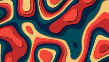 3D soyut kağıt sanat tarzı, iş sunumları, el ilanları, posterler, baskılar, dekorasyon, kartları, broşür kapak için tasarım düzen