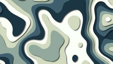 3D soyut kağıt sanat tarzı, iş sunumları, el ilanları, posterler, baskılar, dekorasyon, kartları, broşür kapak için tasarım düzen