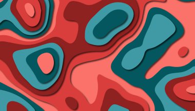 3D soyut kağıt sanat tarzı, iş sunumları, el ilanları, posterler, baskılar, dekorasyon, kartları, broşür kapak için tasarım düzen