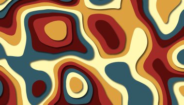 3D soyut kağıt sanat tarzı, iş sunumları, el ilanları, posterler, baskılar, dekorasyon, kartları, broşür kapak için tasarım düzen