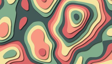 3D soyut kağıt sanat tarzı, iş sunumları, el ilanları, posterler, baskılar, dekorasyon, kartları, broşür kapak için tasarım düzen