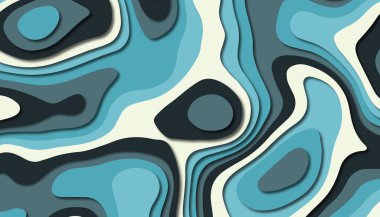 3D soyut kağıt sanat tarzı, iş sunumları, el ilanları, posterler, baskılar, dekorasyon, kartları, broşür kapak için tasarım düzen