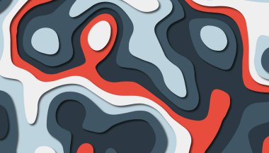 3D soyut kağıt sanat tarzı, iş sunumları, el ilanları, posterler, baskılar, dekorasyon, kartları, broşür kapak için tasarım düzen