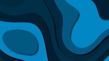 Kağıt Sanat karikatür soyut dalgalar. Kağıt arka plan bölmek. Modern origami tasarım şablonu. Kağıt arka plan kes. Soyut gerçekçi kağıt dekorasyon dokulu tasarımı için