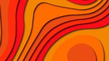 Kağıt Sanat karikatür soyut dalgalar. Kağıt arka plan bölmek. Modern origami tasarım şablonu. Kağıt arka plan kes. Soyut gerçekçi kağıt dekorasyon dokulu tasarımı için