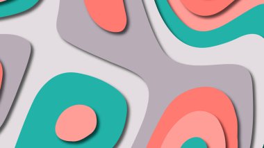 Kağıt Sanat karikatür soyut dalgalar. Kağıt arka plan bölmek. Modern origami tasarım şablonu. Kağıt arka plan kes. Soyut gerçekçi kağıt dekorasyon dokulu tasarımı için