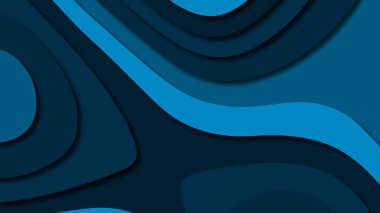 Kağıt Sanat karikatür soyut dalgalar. Kağıt arka plan bölmek. Modern origami tasarım şablonu. Kağıt arka plan kes. Soyut gerçekçi kağıt dekorasyon dokulu tasarımı için