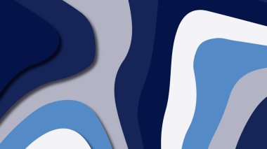 Kağıt Sanat karikatür soyut dalgalar. Kağıt arka plan bölmek. Modern origami tasarım şablonu. Kağıt arka plan kes. Soyut gerçekçi kağıt dekorasyon dokulu tasarımı için