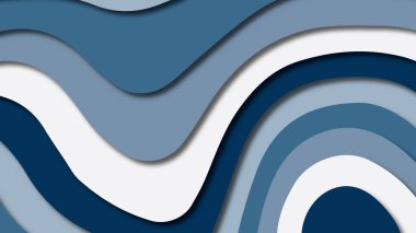 Kağıt Sanat karikatür soyut dalgalar. Kağıt arka plan bölmek. Modern origami tasarım şablonu. Kağıt arka plan kes. Soyut gerçekçi kağıt dekorasyon dokulu tasarımı için