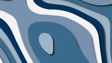 Kağıt Sanat karikatür soyut dalgalar. Kağıt arka plan bölmek. Modern origami tasarım şablonu. Kağıt arka plan kes. Soyut gerçekçi kağıt dekorasyon dokulu tasarımı için