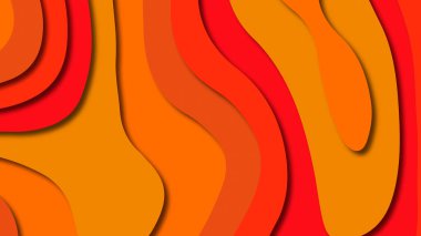 Kağıt Sanat karikatür soyut dalgalar. Kağıt arka plan bölmek. Modern origami tasarım şablonu. Kağıt arka plan kes. Soyut gerçekçi kağıt dekorasyon dokulu tasarımı için