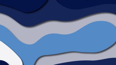 Kağıt Sanat karikatür soyut dalgalar. Kağıt arka plan bölmek. Modern origami tasarım şablonu. Kağıt arka plan kes. Soyut gerçekçi kağıt dekorasyon dokulu tasarımı için