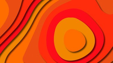 Kağıt Sanat karikatür soyut dalgalar. Kağıt arka plan bölmek. Modern origami tasarım şablonu. Kağıt arka plan kes. Soyut gerçekçi kağıt dekorasyon dokulu tasarımı için