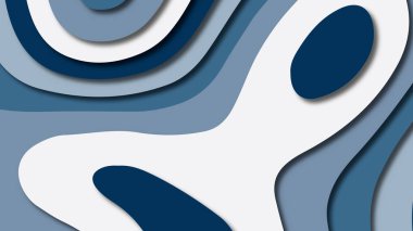 Kağıt Sanat karikatür soyut dalgalar. Kağıt arka plan bölmek. Modern origami tasarım şablonu. Kağıt arka plan kes. Soyut gerçekçi kağıt dekorasyon dokulu tasarımı için