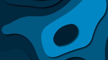 Kağıt Sanat karikatür soyut dalgalar. Kağıt arka plan bölmek. Modern origami tasarım şablonu. Kağıt arka plan kes. Soyut gerçekçi kağıt dekorasyon dokulu tasarımı için