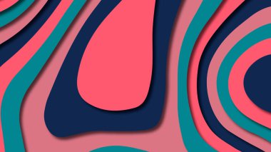 Kağıt Sanat karikatür soyut dalgalar. Kağıt arka plan bölmek. Modern origami tasarım şablonu. Kağıt arka plan kes. Soyut gerçekçi kağıt dekorasyon dokulu tasarımı için