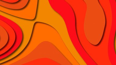 Kağıt Sanat karikatür soyut dalgalar. Kağıt arka plan bölmek. Modern origami tasarım şablonu. Kağıt arka plan kes. Soyut gerçekçi kağıt dekorasyon dokulu tasarımı için