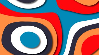 Kağıt Sanat karikatür soyut dalgalar. Kağıt arka plan bölmek. Modern origami tasarım şablonu. Kağıt arka plan kes. Soyut gerçekçi kağıt dekorasyon dokulu tasarımı için