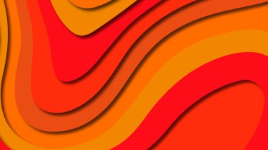 Kağıt Sanat karikatür soyut dalgalar. Kağıt arka plan bölmek. Modern origami tasarım şablonu. Kağıt arka plan kes. Soyut gerçekçi kağıt dekorasyon dokulu tasarımı için