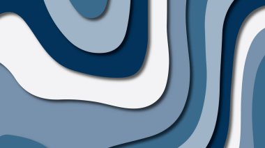 Kağıt Sanat karikatür soyut dalgalar. Kağıt arka plan bölmek. Modern origami tasarım şablonu. Kağıt arka plan kes. Soyut gerçekçi kağıt dekorasyon dokulu tasarımı için