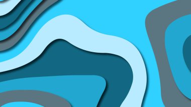 Kağıt Sanat karikatür soyut dalgalar. Kağıt arka plan bölmek. Modern origami tasarım şablonu. Kağıt arka plan kes. Soyut gerçekçi kağıt dekorasyon dokulu tasarımı için