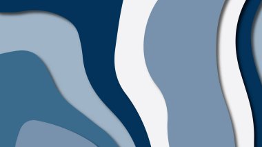 Kağıt Sanat karikatür soyut dalgalar. Kağıt arka plan bölmek. Modern origami tasarım şablonu. Kağıt arka plan kes. Soyut gerçekçi kağıt dekorasyon dokulu tasarımı için