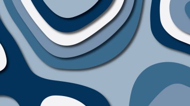 Kağıt Sanat karikatür soyut dalgalar. Kağıt arka plan bölmek. Modern origami tasarım şablonu. Kağıt arka plan kes. Soyut gerçekçi kağıt dekorasyon dokulu tasarımı için