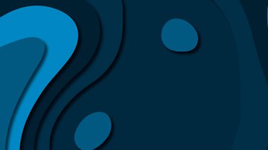 Kağıt Sanat karikatür soyut dalgalar. Kağıt arka plan bölmek. Modern origami tasarım şablonu. Kağıt arka plan kes. Soyut gerçekçi kağıt dekorasyon dokulu tasarımı için