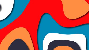 Kağıt Sanat karikatür soyut dalgalar. Kağıt arka plan bölmek. Modern origami tasarım şablonu. Kağıt arka plan kes. Soyut gerçekçi kağıt dekorasyon dokulu tasarımı için