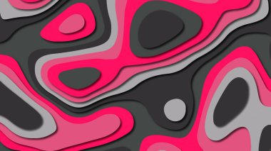 Kağıt Sanat karikatür soyut dalgalar. Kağıt arka plan bölmek. Modern origami tasarım şablonu. Kağıt arka plan kes. Soyut gerçekçi kağıt dekorasyon dokulu tasarımı için