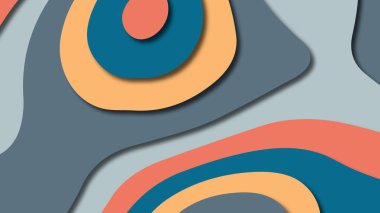 Kağıt Sanat karikatür soyut dalgalar. Kağıt arka plan bölmek. Modern origami tasarım şablonu. Kağıt arka plan kes. Soyut gerçekçi kağıt dekorasyon dokulu tasarımı için