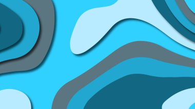 Kağıt Sanat karikatür soyut dalgalar. Kağıt arka plan bölmek. Modern origami tasarım şablonu. Kağıt arka plan kes. Soyut gerçekçi kağıt dekorasyon dokulu tasarımı için