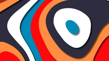 Kağıt Sanat karikatür soyut dalgalar. Kağıt arka plan bölmek. Modern origami tasarım şablonu. Kağıt arka plan kes. Soyut gerçekçi kağıt dekorasyon dokulu tasarımı için