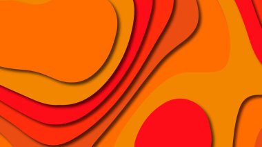 Kağıt Sanat karikatür soyut dalgalar. Kağıt arka plan bölmek. Modern origami tasarım şablonu. Kağıt arka plan kes. Soyut gerçekçi kağıt dekorasyon dokulu tasarımı için