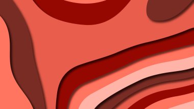 Kağıt Sanat karikatür soyut dalgalar. Kağıt arka plan bölmek. Modern origami tasarım şablonu. Kağıt arka plan kes. Soyut gerçekçi kağıt dekorasyon dokulu tasarımı için