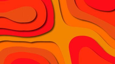 Kağıt Sanat karikatür soyut dalgalar. Kağıt arka plan bölmek. Modern origami tasarım şablonu. Kağıt arka plan kes. Soyut gerçekçi kağıt dekorasyon dokulu tasarımı için