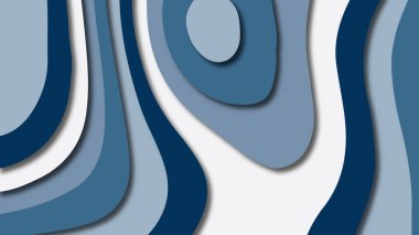 Kağıt Sanat karikatür soyut dalgalar. Kağıt arka plan bölmek. Modern origami tasarım şablonu. Kağıt arka plan kes. Soyut gerçekçi kağıt dekorasyon dokulu tasarımı için