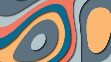 Kağıt Sanat karikatür soyut dalgalar. Kağıt arka plan bölmek. Modern origami tasarım şablonu. Kağıt arka plan kes. Soyut gerçekçi kağıt dekorasyon dokulu tasarımı için