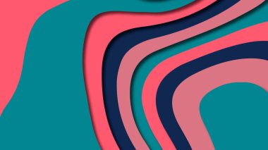 Kağıt Sanat karikatür soyut dalgalar. Kağıt arka plan bölmek. Modern origami tasarım şablonu. Kağıt arka plan kes. Soyut gerçekçi kağıt dekorasyon dokulu tasarımı için