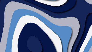 Kağıt Sanat karikatür soyut dalgalar. Kağıt arka plan bölmek. Modern origami tasarım şablonu. Kağıt arka plan kes. Soyut gerçekçi kağıt dekorasyon dokulu tasarımı için