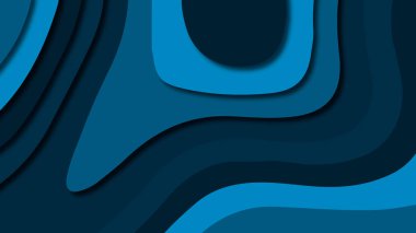 Kağıt Sanat karikatür soyut dalgalar. Kağıt arka plan bölmek. Modern origami tasarım şablonu. Kağıt arka plan kes. Soyut gerçekçi kağıt dekorasyon dokulu tasarımı için