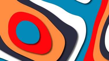 Kağıt Sanat karikatür soyut dalgalar. Kağıt arka plan bölmek. Modern origami tasarım şablonu. Kağıt arka plan kes. Soyut gerçekçi kağıt dekorasyon dokulu tasarımı için