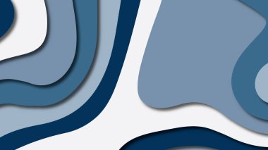 Kağıt Sanat karikatür soyut dalgalar. Kağıt arka plan bölmek. Modern origami tasarım şablonu. Kağıt arka plan kes. Soyut gerçekçi kağıt dekorasyon dokulu tasarımı için